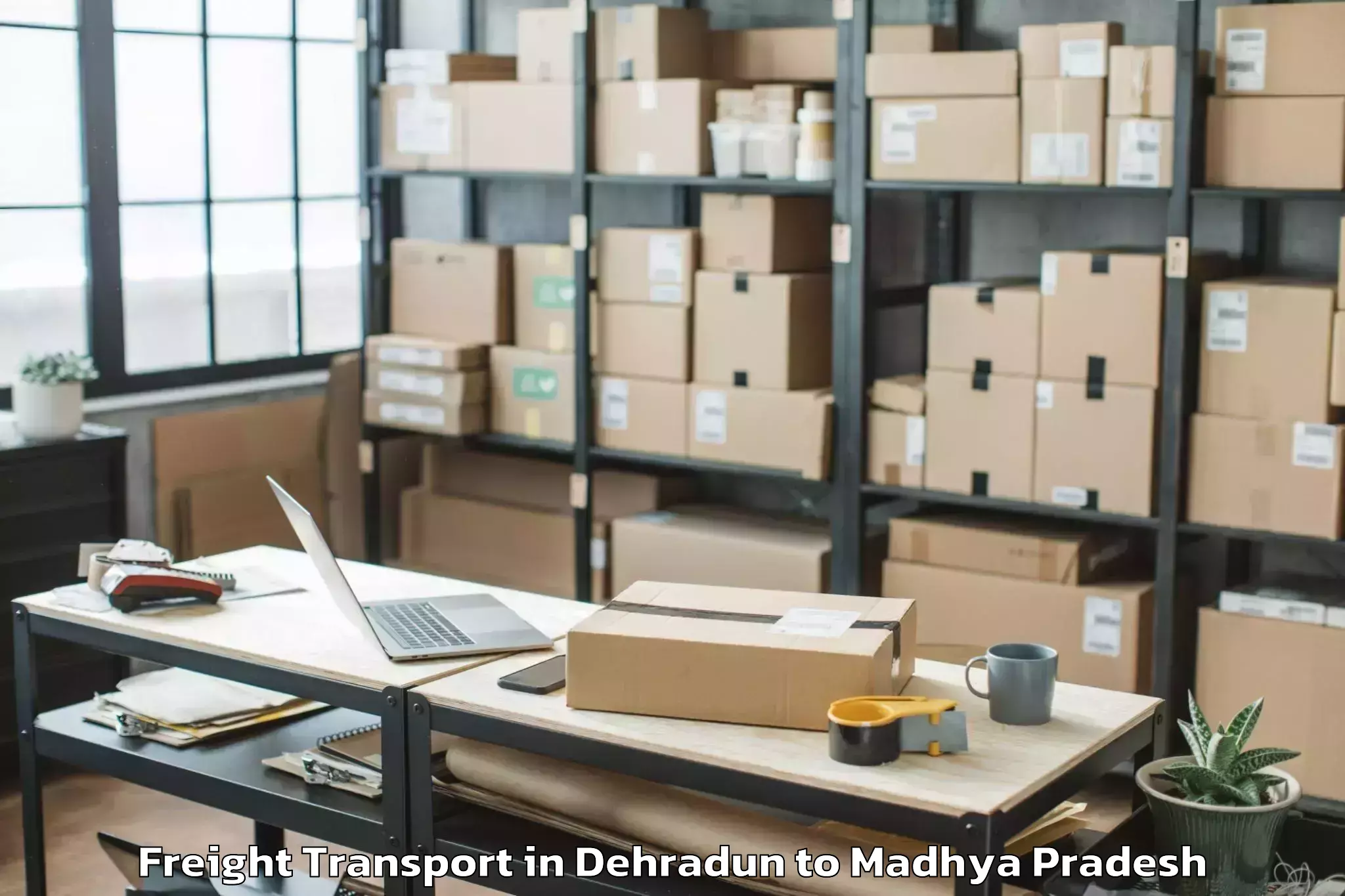 Reliable Dehradun to Shujalpur Freight Transport